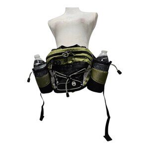 Coleman Green Revel 4L Hiking Waist Pack Zip Pockets With 2 Water Bottle Pockets